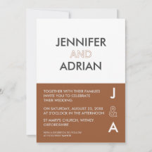 Minimalistisk bröllopsinbjudan