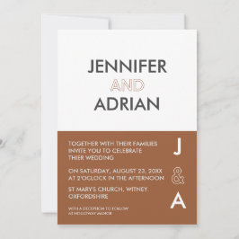 Minimalistisk bröllopsinbjudan inbjudningar