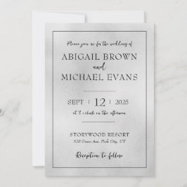 Minimalistisk bröllopsinbjudan inbjudningar