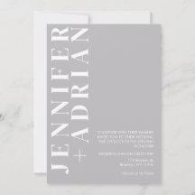 Minimalistisk bröllopsinbjudan