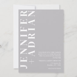Minimalistisk bröllopsinbjudan inbjudningar