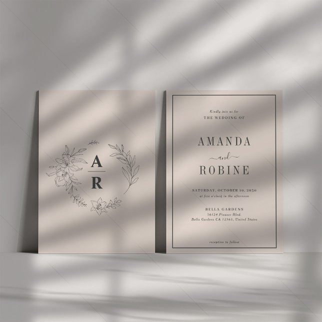 Minimalistisk bröllopsinbjudan inbjudningar (Skapare uppladdad)