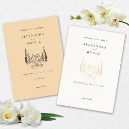 Minimalistisk bröllopsinbjudan inbjudningar