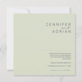 Minimalistisk bröllopsinbjudan inbjudningar