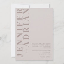 Minimalistisk bröllopsinbjudan