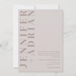 Minimalistisk bröllopsinbjudan inbjudningar