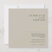 Minimalistisk bröllopsinbjudan
