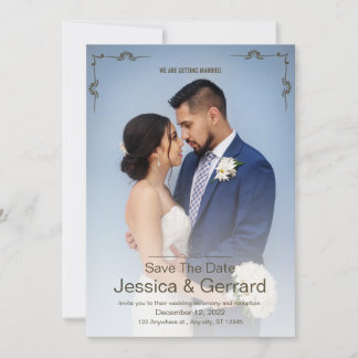 Minimalistisk bröllopsinbjudan inbjudningar