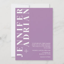 Minimalistisk bröllopsinbjudan