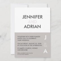 Minimalistisk bröllopsinbjudan
