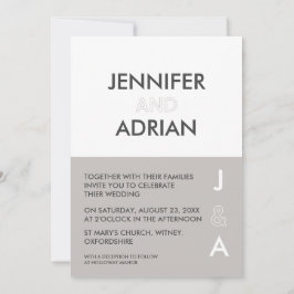 Minimalistisk bröllopsinbjudan inbjudningar
