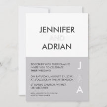 Minimalistisk bröllopsinbjudan