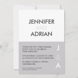 Minimalistisk bröllopsinbjudan inbjudningar