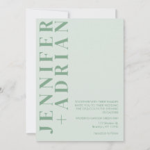 Minimalistisk bröllopsinbjudan