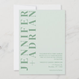 Minimalistisk bröllopsinbjudan inbjudningar