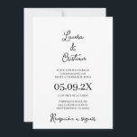 Minimalistisk bröllopsinbjudan på spanska inbjudningar<br><div class="desc">Plain bröllopsinbjudan på spanska.</div>