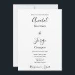 Minimalistisk bröllopsinbjudan på spanska inbjudningar<br><div class="desc">Minimalistisk bröllopsinbjudan på spanska. Invación de boda minimalista en español</div>