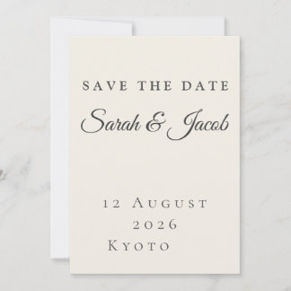 Minimalistisk bröllopsinbjudan Save the Date-kort Inbjudningar