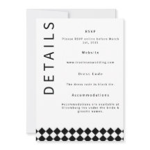 Minimalistisk Bröllopskort för Detaljer