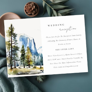 Minimalistisk bröllopsmottagning i Yosemite Nation Tilläggskort