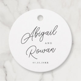Minimalistisk bröllopspresentetikett med script gåvor etiketter