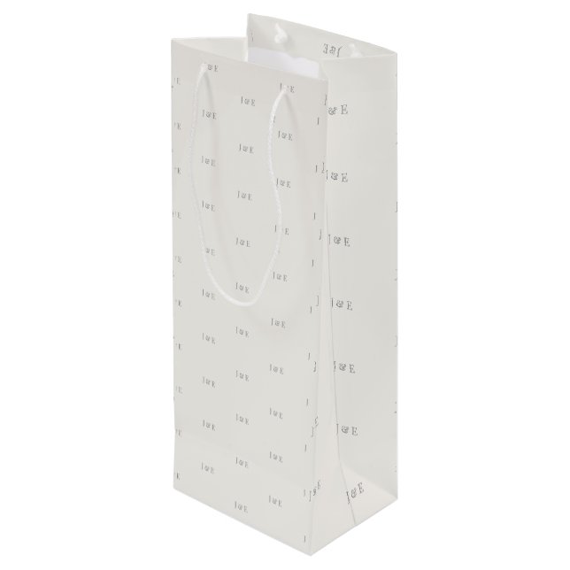 Minimalistisk bröllopspresentväska | Varm elfenben (Baksidan Vinklad)