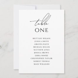 Minimalistisk bröllopsställningsplan | Elegant Enk Inbjudningar