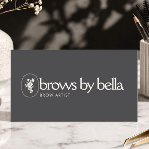 Minimalistisk Brow Artist Skönhetsstudio Luxe Kol Visitkort
