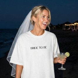 Minimalistisk "Brud att bli" Modern bröllopsförlov T Shirt