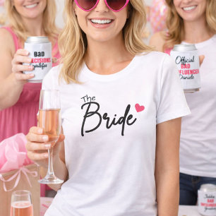 Minimalistisk Brud Bröllopsdusch & Möhippa T Shirt