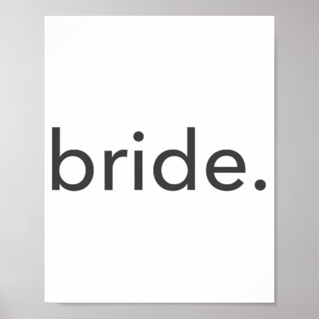 Minimalistisk brud. Minimal  Poster (Framsidan)