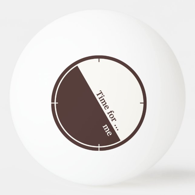 Minimalistisk Brun och Vit, 60°, Text Pingisboll (Framsidan)