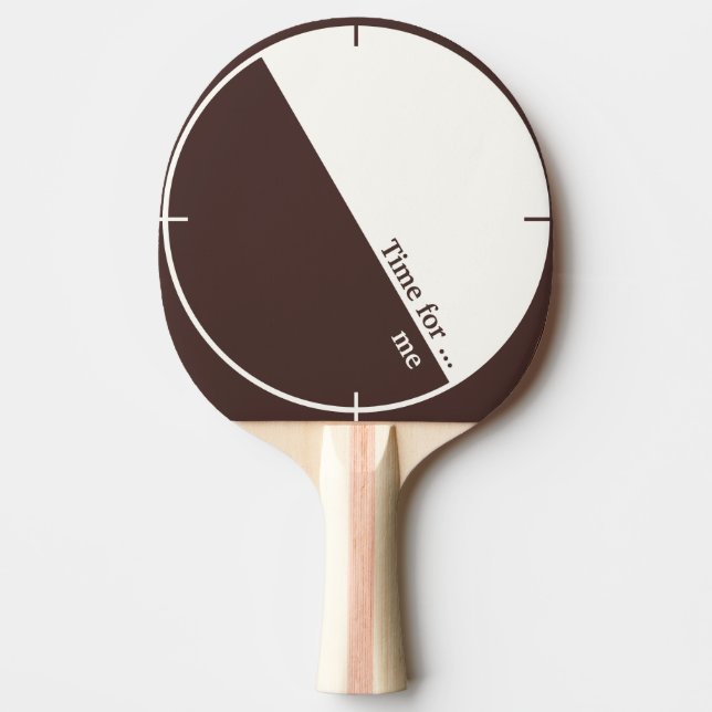 Minimalistisk Brun och Vit, 60°, Text Pingisracket (Framsidan)