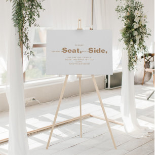 Minimalistisk Brun Välj en Stol Inte en Sida Bröll Poster