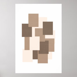 Minimalistisk bruna abstrakter/omedelbar nedladdni poster