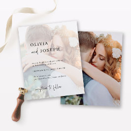 Minimalistisk budget | Två inbjudningar till fotob Flygblad