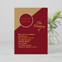 Minimalistisk Burgundy & Kamelgeometrisk