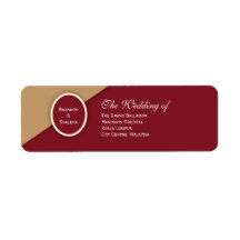 Minimalistisk Burgundy & Kamelgeometrisk