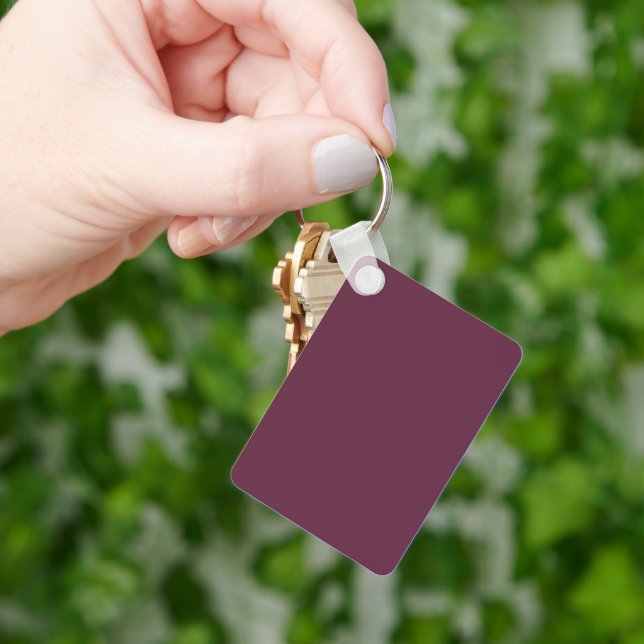 Minimalistisk Burgundy-nyckelkedja Nyckelring (Hand)