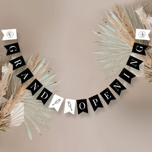 Minimalistisk Business Logotyp Grand Open Promotio Vimplar