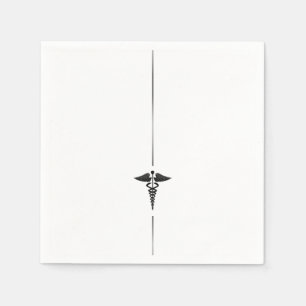 Minimalistisk Caduceus-symbol Napkins Pappersservett