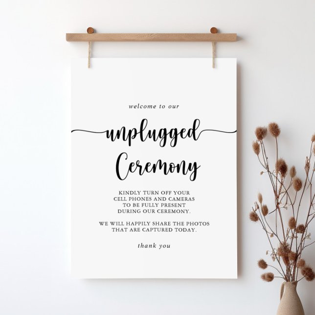 Minimalistisk calligrafi utan pluggning Ceremonisk Poster (Skapare uppladdad)