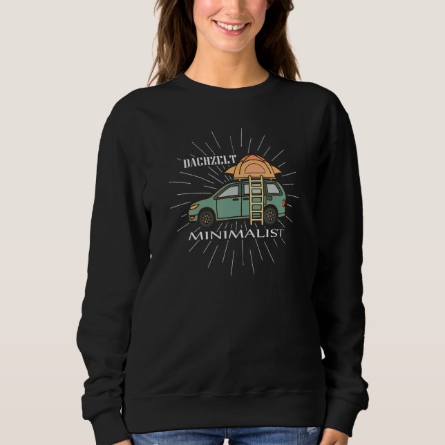 Minimalistisk campingbilskamper i tak Tält T Shirt (Framsida)