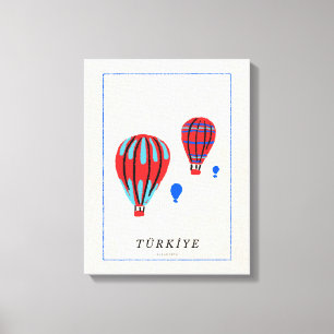 Minimalistisk Cappadocia-affisch - Türkiye-souveni Canvastryck
