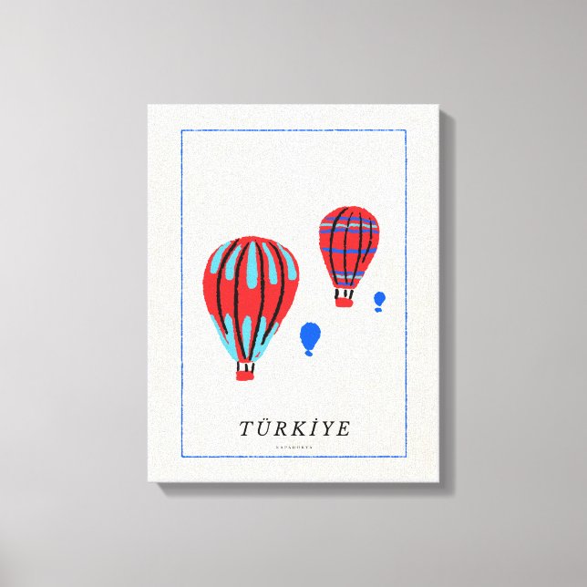Minimalistisk Cappadocia-affisch - Türkiye-souveni Canvastryck (Framsida)