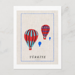 Minimalistisk Cappadocia-affisch - Türkiye-souveni Helg Vykort