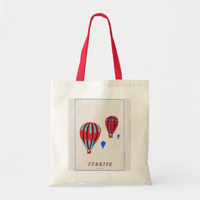 Minimalistisk Cappadocia-affisch - Türkiye-souveni Tygkasse (Framsidan)