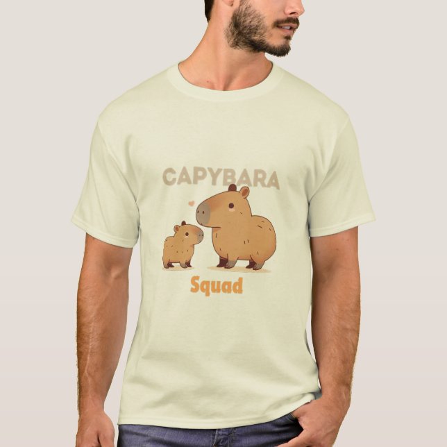 Minimalistisk Capybara Silhouette T-Shirt (Framsida)