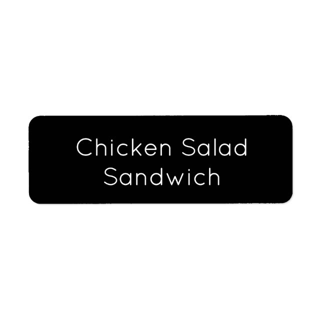 Minimalistisk Catering Mat Måltid Förberedelse Sva Returadress Etikett (Framsidan)