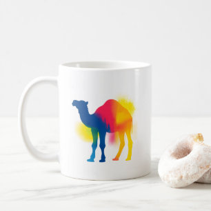 Minimalistisk centerfärgad färgkamera Silhouette Kaffemugg